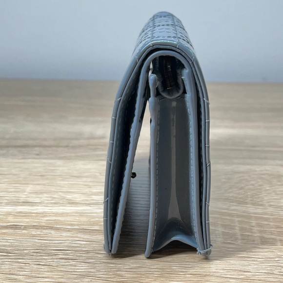 Christian Dior Compact Lady Dior Wallet Grey Patent Cannage Calfskin Wallet - Picture 3 of 7